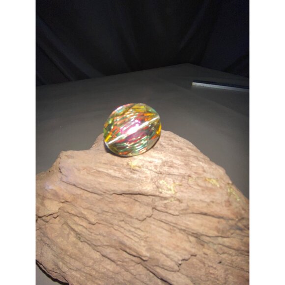 Handcrafted Wire Wrapped Multi-Color Gemstone Ring Size 8 - Picture 13 of 16